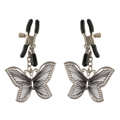 Зажимы на соски с бабочками Butterfly Nipple Clamps - Pipedream - купить с доставкой в Тольятти