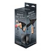Черный пояс для женщин BEST SELECT с 3 насадками - LOVETOY (А-Полимер) - купить с доставкой в Тольятти