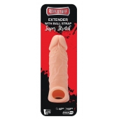 Телесная насадка EXTENDER WITH BALL STRAP 5.5 - 14 см. - Dream Toys - в Тольятти купить с доставкой