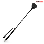 Черный стек с наконечником-сердечком - 54 см. - Notabu - купить с доставкой в Тольятти