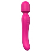 Ярко-розовый жезловый вибратор Heating Bodywand с нагревом - 23,2 см. - Dream Toys