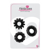 Набор из 3 черных эрекционных колец SET OF 3 COCKRINGS - Dream Toys - в Тольятти купить с доставкой