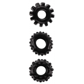Набор из 3 черных эрекционных колец SET OF 3 COCKRINGS - Dream Toys - в Тольятти купить с доставкой