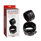 Черные оковы Classic Ankle Cuffs - Chisa - купить с доставкой в Тольятти