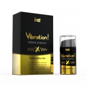 Жидкий интимный гель с эффектом вибрации Vibration! Vodka Energy - 15 мл. - INTT - купить с доставкой в Тольятти
