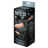 Телесный пустотелый харнесс MEN Style - 17,5 см. - LOVETOY (А-Полимер) - купить с доставкой в Тольятти