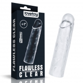 Прозрачная насадка-удлинитель Flawless Clear Penis Sleeve Add 1 - 15,5 см. - Lovetoy - в Тольятти купить с доставкой