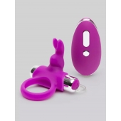 Лиловое виброкольцо с пультом ДУ Remote Control Cock Ring - Happy Rabbit - в Тольятти купить с доставкой