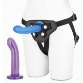 Страпон унисекс Beginners Strap-On с 2 насадками - 15 и 13 см. - Lux Fetish - купить с доставкой в Тольятти