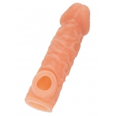 Телесная закрытая насадка с шершавой головкой Cock Sleeve Size M - 15,6 см. - KOKOS - в Тольятти купить с доставкой