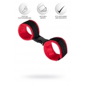 Красно-черные велюровые оковы Anonymo - ToyFa - купить с доставкой в Тольятти