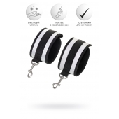 Серебристо-черные наручники Anonymo - ToyFa - купить с доставкой в Тольятти