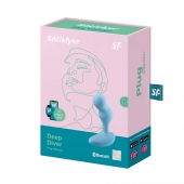 Голубой анальный вибростимулятор Deep Driver - 11,2 см. - Satisfyer - в Тольятти купить с доставкой