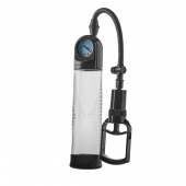 Прозрачная вакуумная помпа с манометром Deluxe Penis Pump - Dream Toys - в Тольятти купить с доставкой