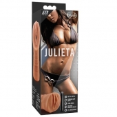Мастурбатор-вагина цвета карамели Julieta с вибрацией - Blush Novelties - в Тольятти купить с доставкой