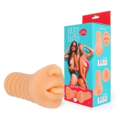 Телесный мастурбатор-ротик с высунутым язычком - Bior toys - в Тольятти купить с доставкой