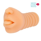 Телесный мастурбатор-ротик с высунутым язычком - Bior toys - в Тольятти купить с доставкой
