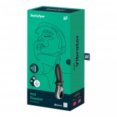 Черный анальный вибратор Hot Passion с функцией нагрева - Satisfyer - в Тольятти купить с доставкой