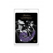 Зажимы для сосков с фиолетовой цепочкой Sweet Caress Nipple Chain - Sweet Caress - купить с доставкой в Тольятти