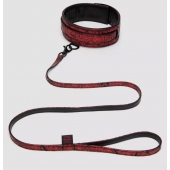 Стильный ошейник с поводком Reversible Faux Leather Collar and Lead - Fifty Shades of Grey - купить с доставкой в Тольятти
