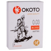 Презервативы с точками OKOTO Dotted - 3 шт. - Sitabella - купить с доставкой в Тольятти