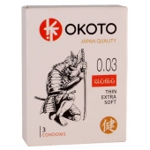 Тонкие презервативы OKOTO Thin Extra Soft - 3 шт. - Sitabella - купить с доставкой в Тольятти