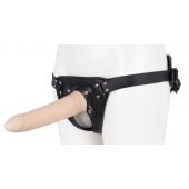 Пустотелый страпон Harness CLASSIC с бандажом - 19,5 см. - LOVETOY (А-Полимер) - купить с доставкой в Тольятти