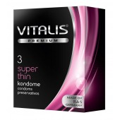 Ультратонкие презервативы VITALIS PREMIUM super thin - 3 шт. - Vitalis - купить с доставкой в Тольятти