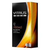 Ребристые презервативы VITALIS PREMIUM ribbed - 12 шт. - Vitalis - купить с доставкой в Тольятти