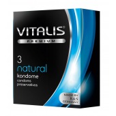 Классические презервативы VITALIS PREMIUM natural - 3 шт. - Vitalis - купить с доставкой в Тольятти