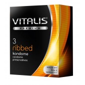 Ребристые презервативы VITALIS PREMIUM ribbed - 3 шт. - Vitalis - купить с доставкой в Тольятти