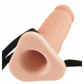 Телесный реалистичный фаллоимитатор с полостью Silicone Hollow Extension - 20 см. - Pipedream - купить с доставкой в Тольятти