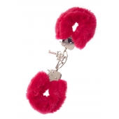 Металлические наручники с красной меховой опушкой METAL HANDCUFF WITH PLUSH RED - Dream Toys - купить с доставкой в Тольятти