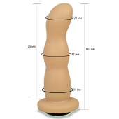 Телесная рельефная насадка Harness - 14,2 см. - LOVETOY (А-Полимер) - купить с доставкой в Тольятти