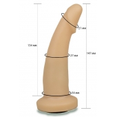 Телесная гладкая насадка Harness - 14,7 см. - LOVETOY (А-Полимер) - купить с доставкой в Тольятти