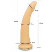 Телесная гладкая насадка-фаллоимитатор Harness - 20 см. - LOVETOY (А-Полимер) - купить с доставкой в Тольятти