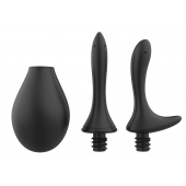 Черный анальный душ Nexus Anal Douche Set с 2 сменными насадками - Nexus Range - купить с доставкой в Тольятти