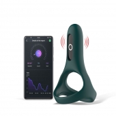 Изумрудное виброкольцо Magic Motion Rise с подхватом мошонки - Magic Motion - в Тольятти купить с доставкой