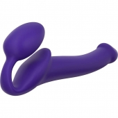 Фиолетовый безремневой страпон Silicone Bendable Strap-On - size M - Strap-on-me - купить с доставкой в Тольятти