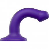 Фиолетовый фаллоимитатор-насадка Strap-On-Me Dildo Dual Density size S - 17 см. - Strap-on-me - купить с доставкой в Тольятти
