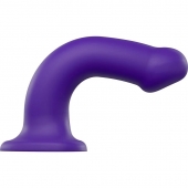Фиолетовый фаллоимитатор-насадка Strap-On-Me Dildo Dual Density size L - 19 см. - Strap-on-me - купить с доставкой в Тольятти