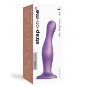 Фиолетовая насадка Strap-On-Me Dildo Plug Curvy size L - Strap-on-me - купить с доставкой в Тольятти
