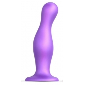 Фиолетовая насадка Strap-On-Me Dildo Plug Curvy size L - Strap-on-me - купить с доставкой в Тольятти