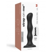 Черная насадка Strap-On-Me Dildo Geisha Balls size M - Strap-on-me - купить с доставкой в Тольятти
