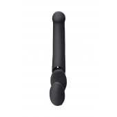 Черный безремневой вибрострапон Silicone Bendable Strap-On - size XL - Strap-on-me - купить с доставкой в Тольятти
