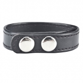 Кольцо на пенис SNAP COCK RING из искусственной кожи на клепках - BlueLine - в Тольятти купить с доставкой