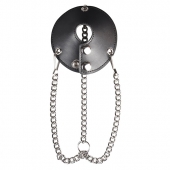 Утяжка для мошонки из искусственной кожи с цепочками PARACHUTE BALL STRETCHER - BlueLine - купить с доставкой в Тольятти
