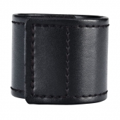 Хомут-утяжка для мошонки из искусственной кожи на липучке VELCRO BALL STRETCHER- 4 см. - BlueLine - в Тольятти купить с доставкой