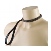 Эффектный сверкающий ошейник с поводком  Гламур - Sitabella - купить с доставкой в Тольятти