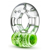Зеленое эрекционное виброкольцо Arouser Vibrating C-Ring - Blush Novelties - в Тольятти купить с доставкой